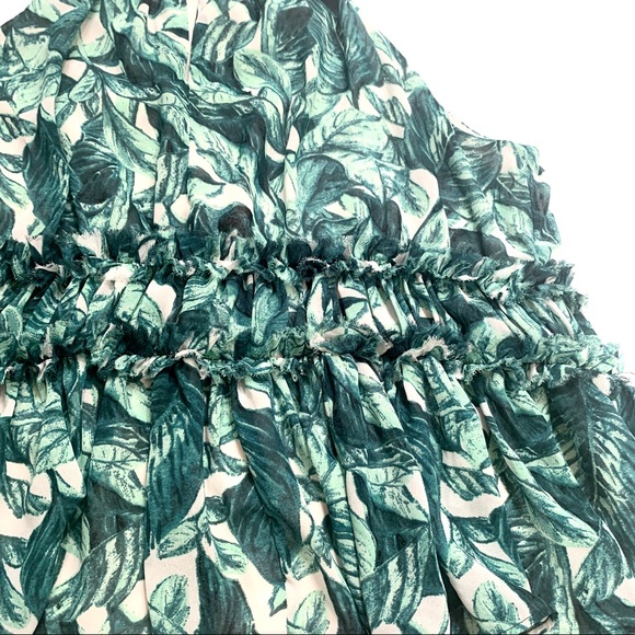 Kaari Blue Banana Leaf Print Tank - Picture 2 of 5